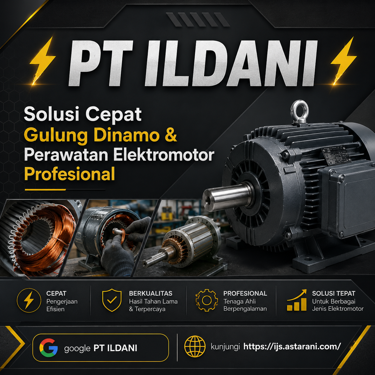 ⚡️ PT ILDANI ⚡️ Solusi Cepat Gulung Dinamo & Perawatan Elektromotor Profesional